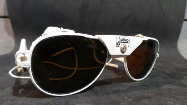 paire de lunettes de soleil glacier vintage JULBO blanc enfant junior no bollé