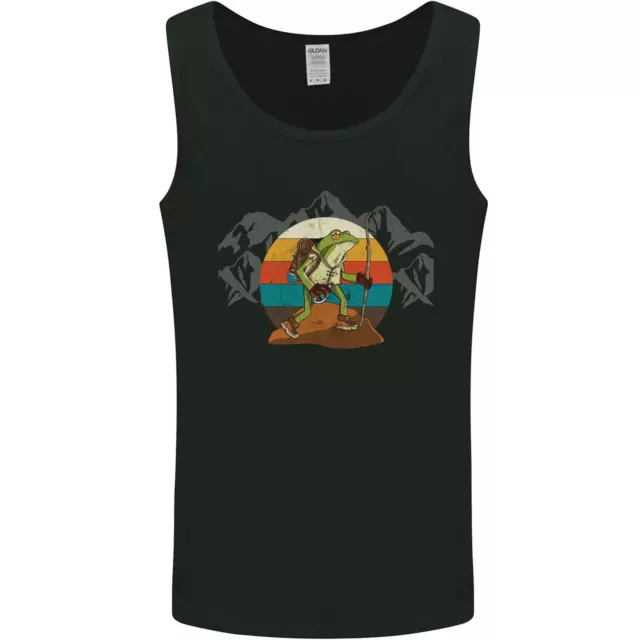 A Frog Hiking in the Mountains Trekking Mens Vest Tank Top