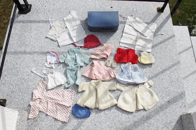 LOT VETEMENTS + valise Baigneur Poupon Poupée ancienne année 50 60 Jouet ancien EUR 15,00