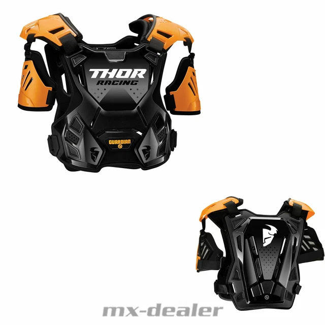 Thor Guardiano Protezione Petto MX Enduro Motocross Nero Arancione