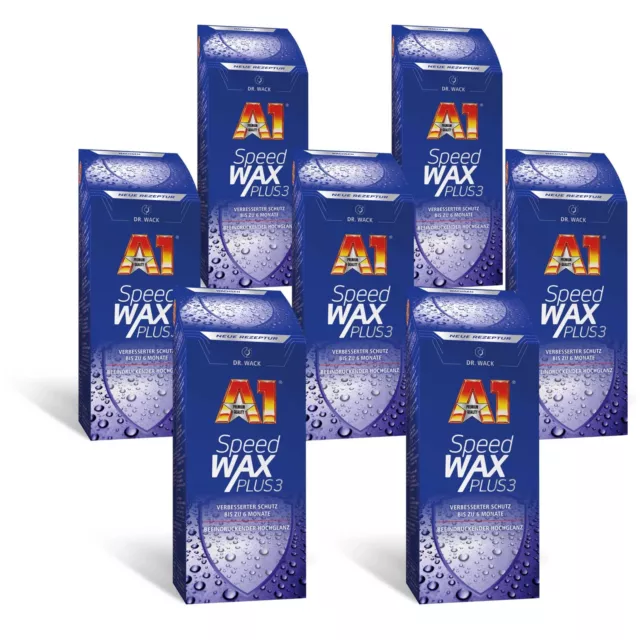 7x Dr. Wack A1 Speed Cera Plus 3 Pulido Coche Laca Protección Cera 250ML