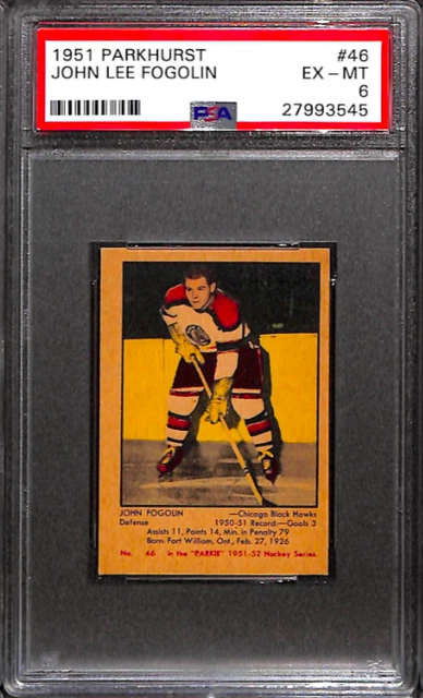 1951 Parkhurst #46 John Lee Fogolin Psa 6 27993545
