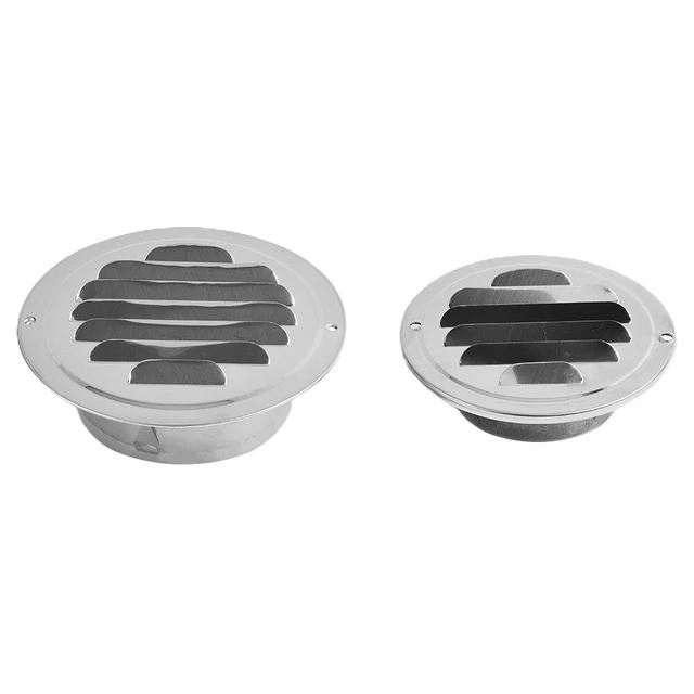 Griglie Di Ventilazione In Acciaio Inox 316 - 2 Pezzi Da 12.7cm Diametro | Per Yacht, Auto E Casa