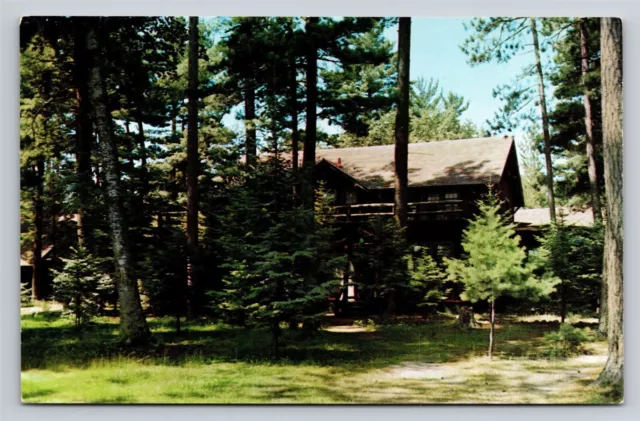 Ed Gabes Resort St. Germain Sayner WI Cabins Lost Lake Vtg Wisconsin Postcard