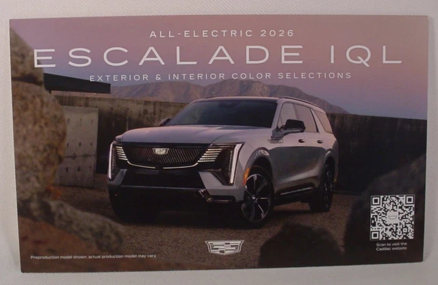 Paint Color Rochure 2026 CADILLAC ESCALADE Iql Paint Color Chip Brochure £5.83 - PicClick UK