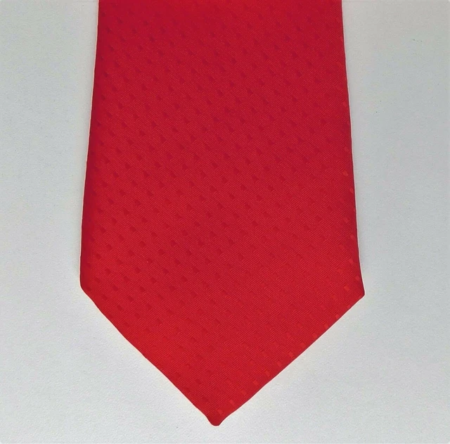 Cravatta a macchie rosse vintage anni '80 St Michael M&S lavabile in lavatrice made in UK