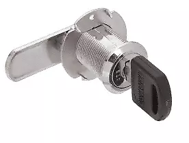 CRL LK56KA Nickel Plated Cam Lock for Wood Door - Keyed Alike