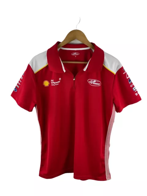 DJR Team Penske V8 Supercars Polo Shirt Womens Size 16 Short Sleeve Logo Racing