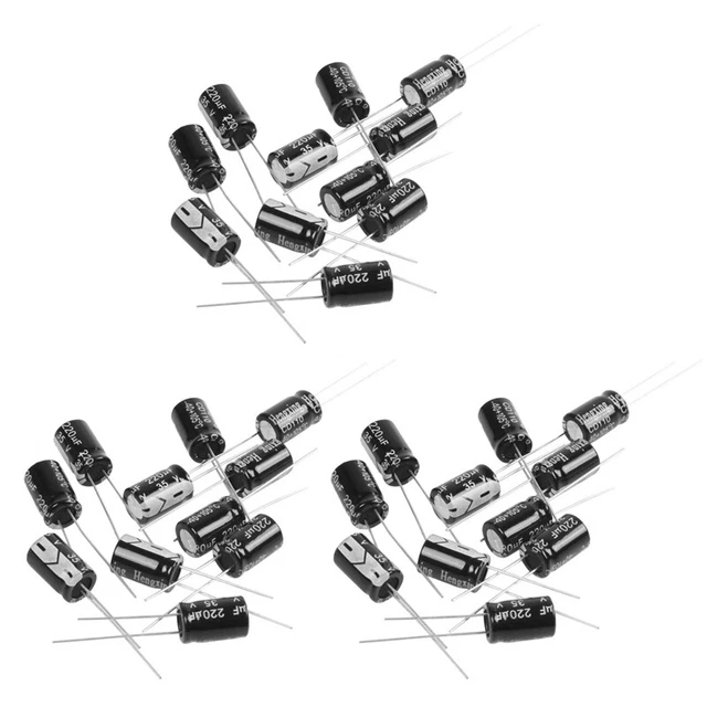 30 x 220UF 35V 105°C Radialer Elektrolyt Kondensator 8 x 12 mm W8H3