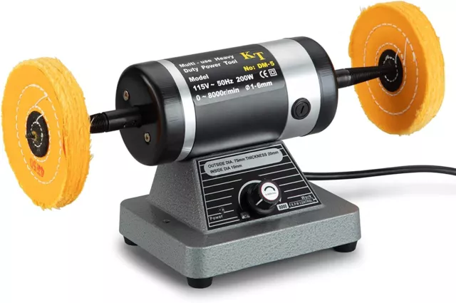Pro Bench Lathe Polishing Buffing Machine Jewelry Bench Buffer Polisher Grinder
