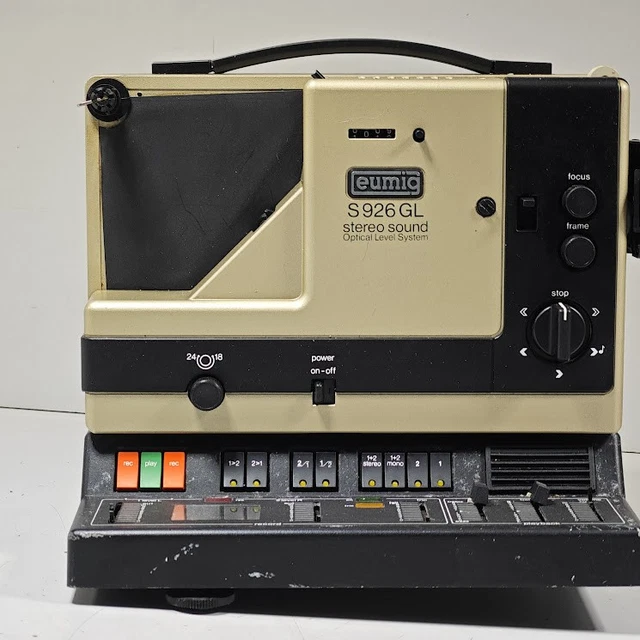 Microphone Pour Projecteur Eumig Super 8 Sonore, Modèle S926GL, Années 80, Fonctionnel