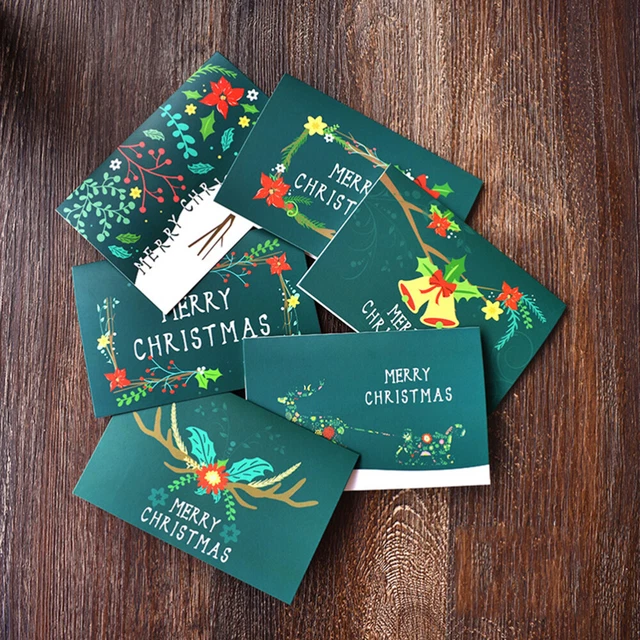 36 Piezas Creativas Navidad Temáticas Tarjetas de Felicitación Moda Navidad Papel Insertado