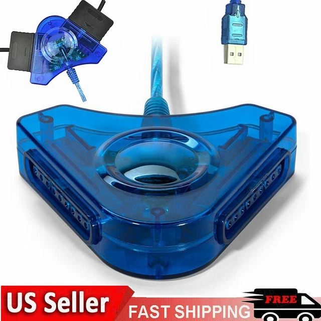 FOR PSX PS2 PS1 USB Dual Controller PC Adapter Converter Keypad Driver
