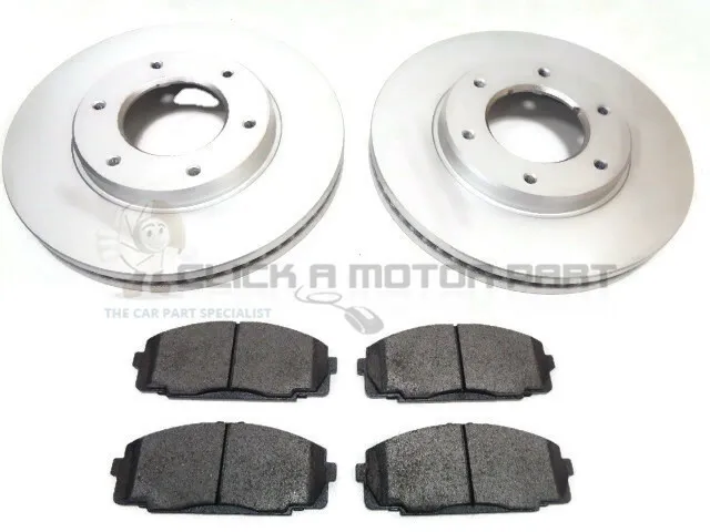 Front 2 Brake Discs And Pads Set For Toyota Hiace Power Van 2.4D Diesel1995-2001