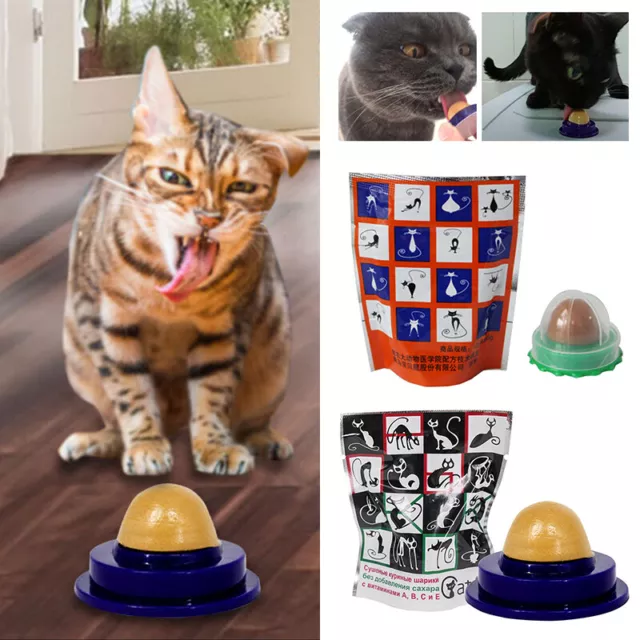 Healthy Cat Snacks Catnip Sugar Candy Licking Nutrition Toy Ball Energy Ball