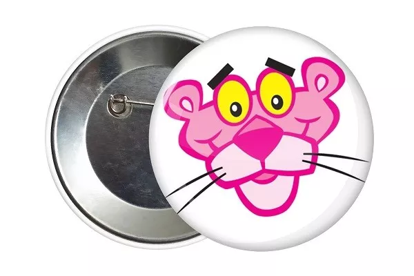 Badge Pin Button 38 mm La Panthère Rose Pink Panther