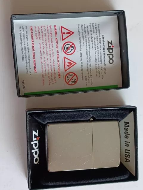 Zippo 207 Lighter Regular Street Chrome New In Box Made In USA 🇺🇸 NOS