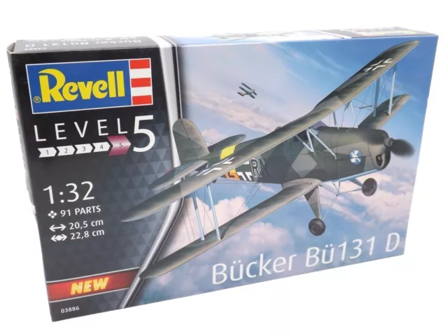 Revell 03886 Bücker Bü131 D Flugzeug Bausatz 1:32 in OVP - NEU