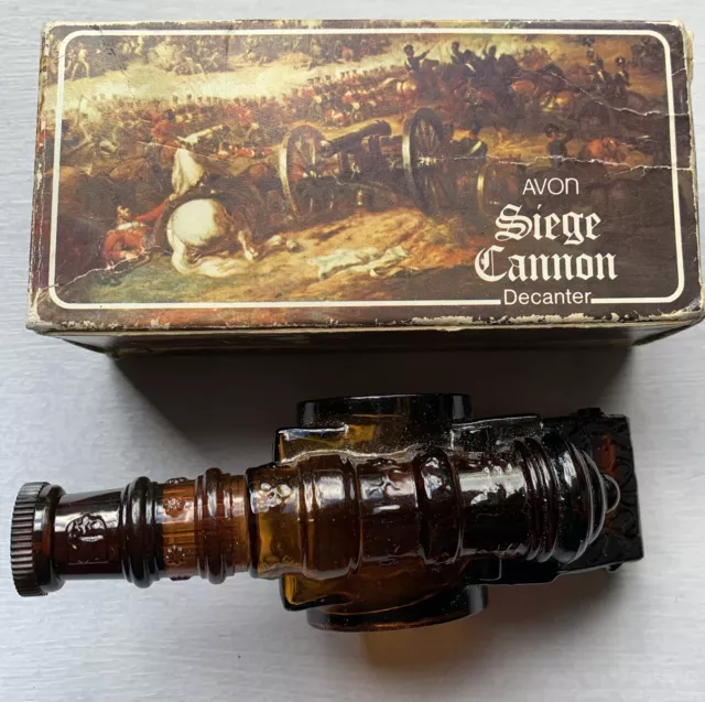 Vintage Avon Aftershave Bottle Cannon Gun Wild Country Empty Original Box