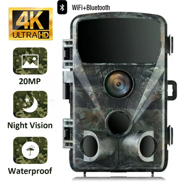 Campark 4K Lite 24MP Wildkamera Nachtsicht Wasserdicht WLAN Bluetooth Jagdkamera