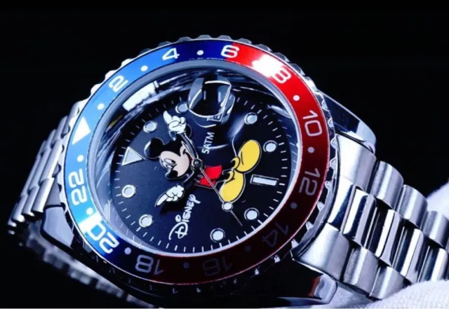 Disney Mickey Mouse Collaboration Watch Made by SEIKO Subsidiary Red Black