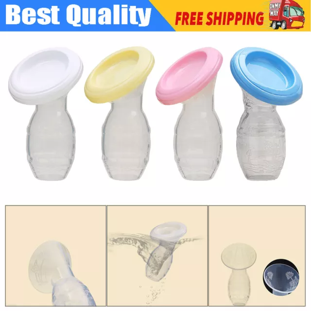 Mom Silicone Manual Breast Pump Baby Breastfeeding Milk Saver Suction Bottle DS