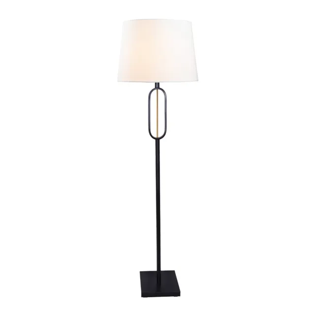 Sarantino Floor Lamp Light Black Gold Empire Shade