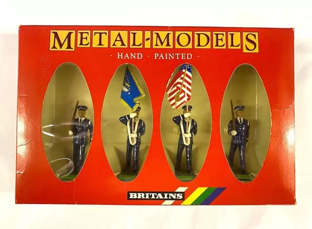 BRITAINS SOLDIERS - 7307 U.S. Air Force Colour Party Set - Painted Metal Model