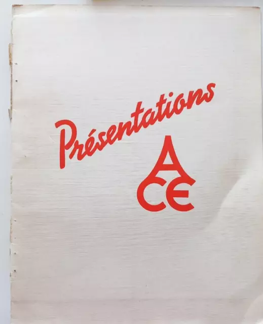 Alliance Cinematographique Europeenne/ 1936/ Presentation Des Films