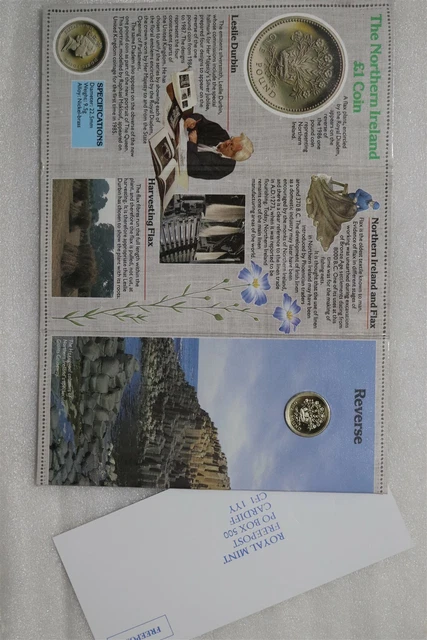Uk Gb 1 Pound 1986 Northern Ireland Royal Mint Pack B47 #29Bx13