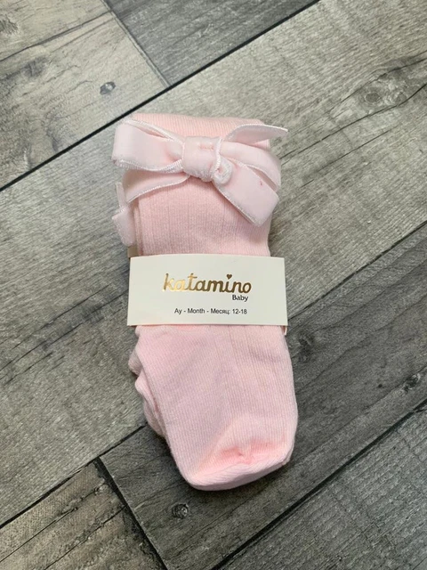 Baby girl tights with bows Age 12-18 months BNWT