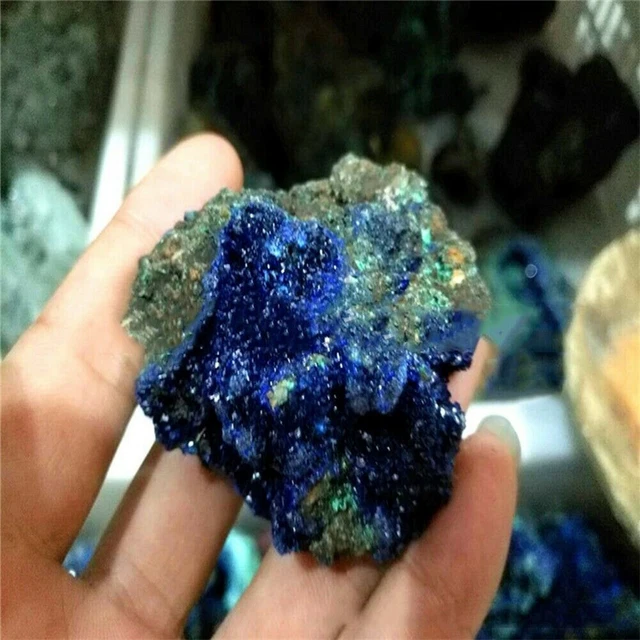 Natural Raw Azurite Malachite Geode Crystal Mineral Specimen Healing Stone USA