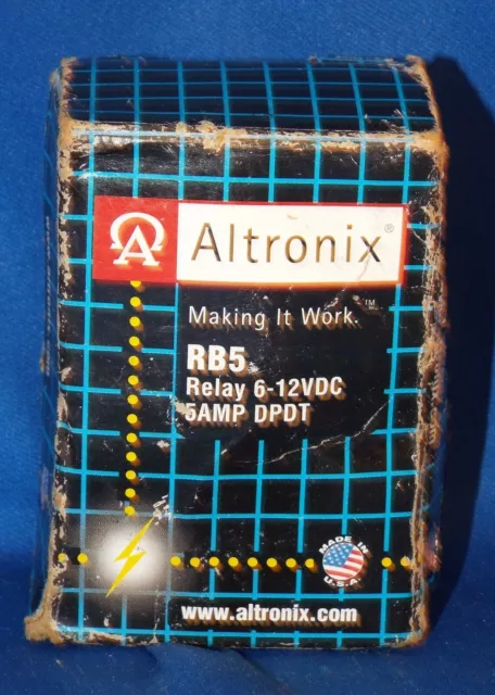 Altronix RB5 Relay Module - 6VDC-12VDC 6 AMP DPDT