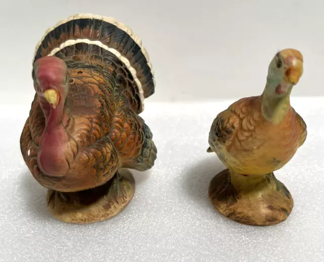 National Potteries Co. Turkey Tom & Hen Salt & Pepper Shakers Japan Rare