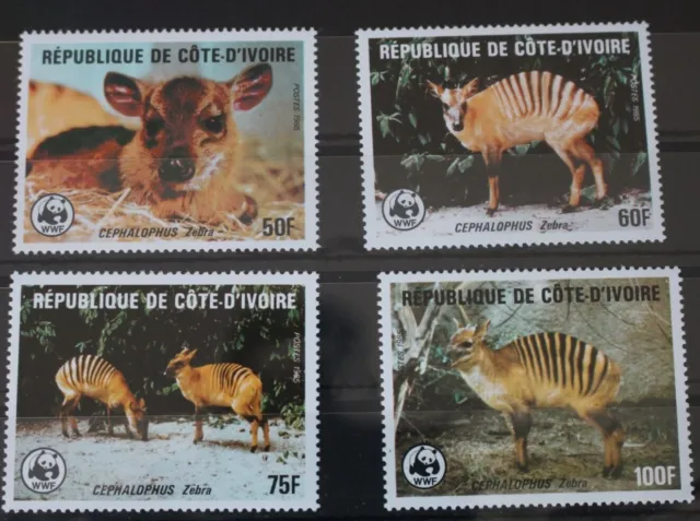 Elfenbeinküste 881-884 postfrisch Naturschutz Zebraducker #WR594