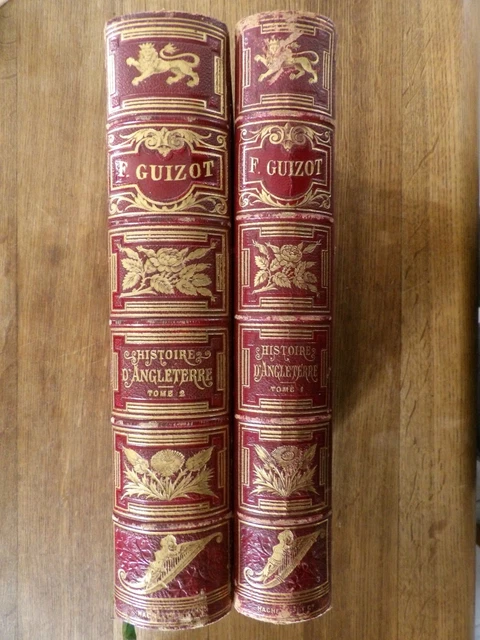 F.  GUIZOT - HISTOIRE D'ANGLETERRE - 2 volumes - HACHETTE 1877/1878