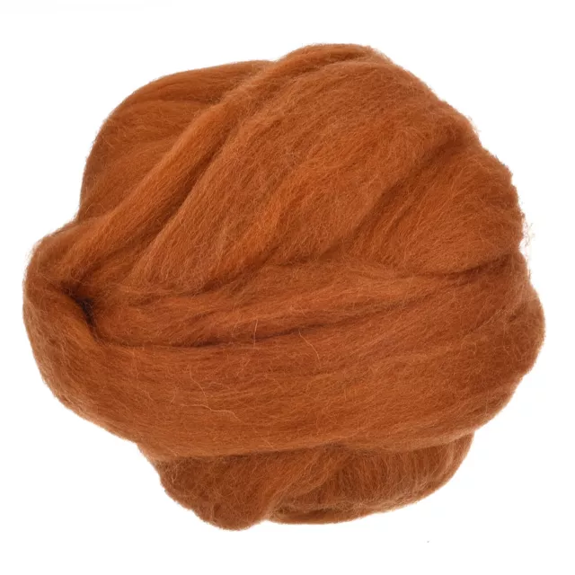 Needle Felting Wool, 3.5 Oz Nature Fibre Wool Yarn Roving (Maroon)