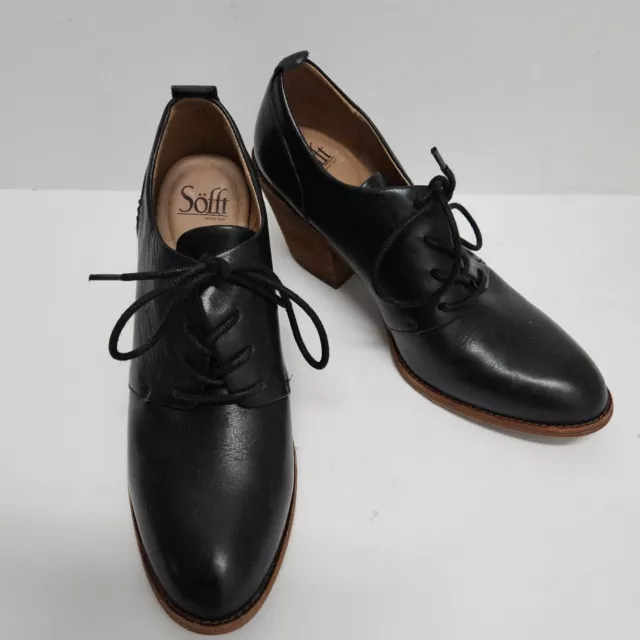 Sofft BLACK   Lace Up Oxford SHOES HEELS SIZE 9.5