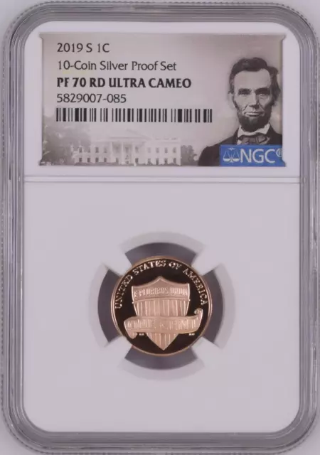 2019-S 1C Lincoln Shield Cent Ngc Pf 70 Rd Ultra Cameo Top-Pop Highest-Grades