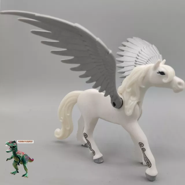 Playmobil caballo de los dioses con alas-pegaso-caballo volador-mito del olimpo