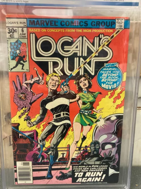 Logans Run #6 Marvel Comics 1977 1st solo Thanos story  PGX 8.5 2