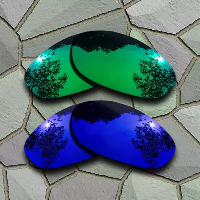 US Jade Green&Violet Blue Polarized Lenses Replacement For-Oakley Monster Dog