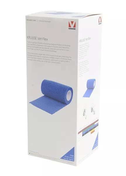 Vendaje VET-FLEX flexible para animales 10 m x 4,5 cm - Caja 10 Rollos - Color