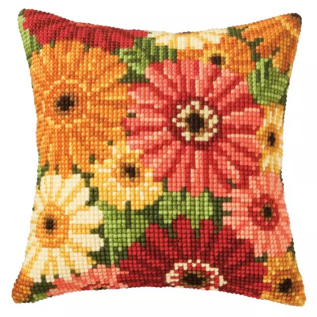 Vervaco Gerbera Cushion Cross Stitch Kit