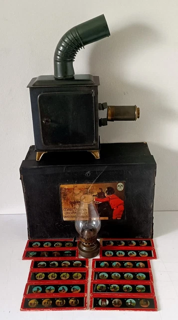 Ancienne Lanterne Magique – Projecteur D’images Vintage – Objet De Collection