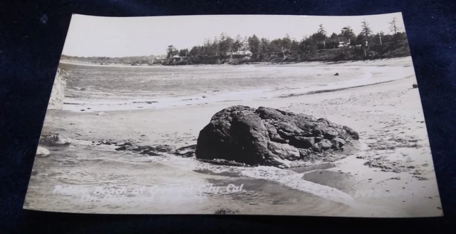 1940's RPPC POSTCARD Crescent City, CA Pebble Beach Houses Town View