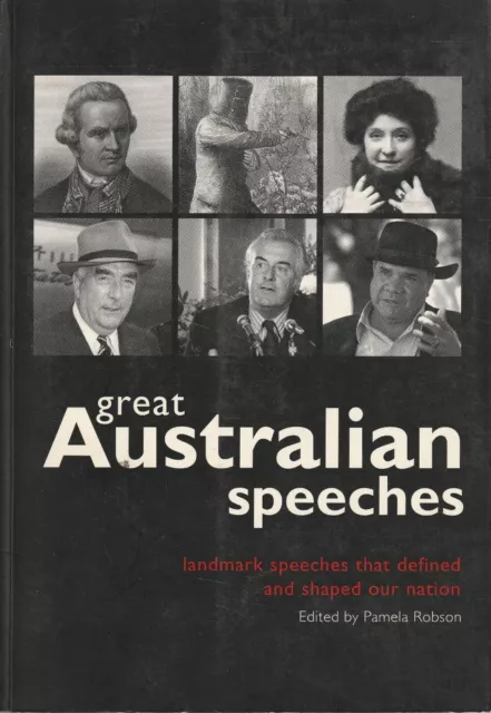 AUSTRALIAN BIOGRAPHY , GREAT AUSTRALIAN SPEECHES ed PAMELA ROBSON
