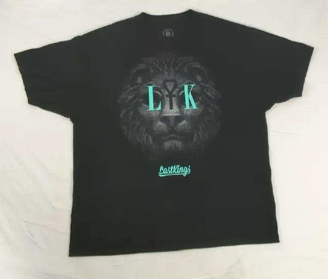 Tyga's Last Kings Lion Face Graphic Tee Size 2XL 100% Cotton Made Usa
