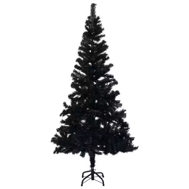 vidaXL Albero di Natale Artificiale Sottile con Base Nero 150 cm PVC