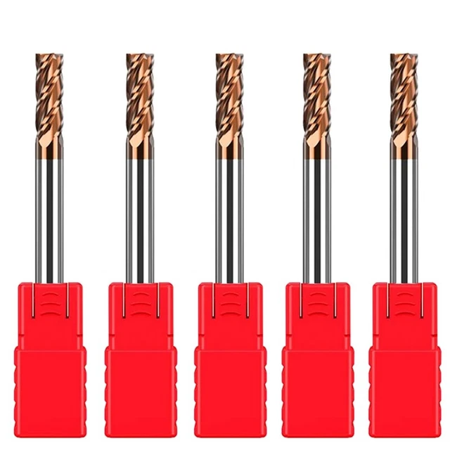 Ser de 5 piezas eje cuadrado de metal duro - 1/8 (3 mm) micrograno L8